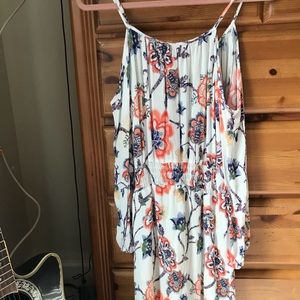 Boho White floral dress/tunic
